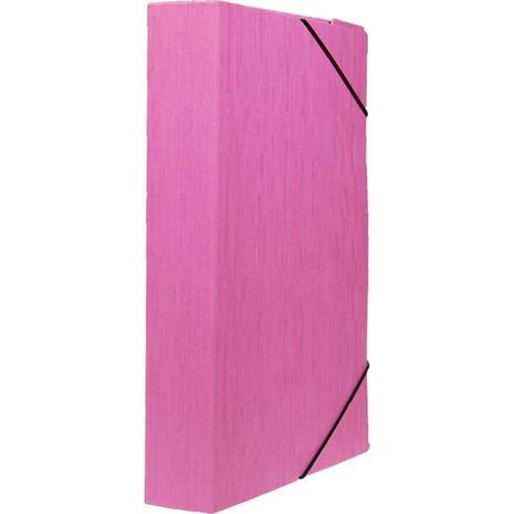 Κουτί αρχειοθέτησης με λάστιχο Next Fabric 35x25.3x3cm ροζ