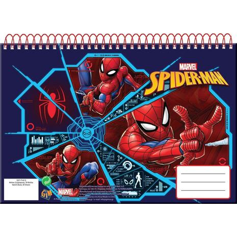 Μπλοκ ζωγραφικής Spiderman 30 φύλλων Α4 (337-75413)