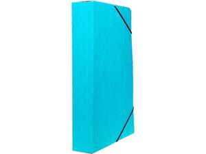 Κουτί αρχειοθέτησης με λάστιχο Next Fabric 35x25.3x8cm γαλάζιο