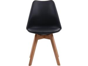 Καρέκλα MARTIN Ξύλο/PP Μαύρο/Μονταρισμένη ταπετσαρία  [Ε-00020852] ΕΜ136,24 (1 τεμάχιο) (Μαύρο)