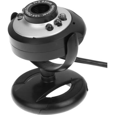 Web Camera CAM01, 0.3MP, 30fps, Plug & Play, μαύρη