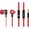 Ακουστικά με μικρόφωνο CELEBRAT D1, on/off, 10mm, 1.2m flat, κόκκινα