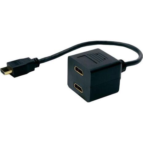 Powertech HDMI male - 2x HDMI female (CAB-H053)