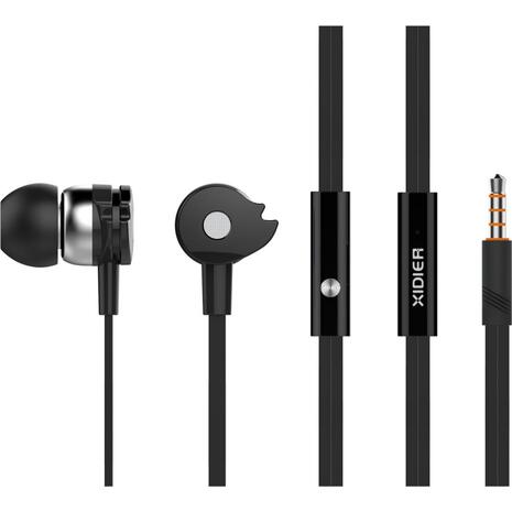 Ακουστικά με μικρόφωνο CELEBRAT D1, on/off, 10mm, 1.2m flat, μαύρα