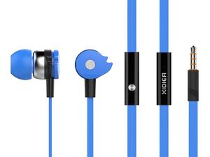 Ακουστικά με μικρόφωνο CELEBRAT D1, on/off, 10mm, 1.2m flat, μπλε