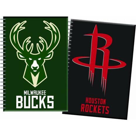 Τετράδιο BMU NBA Milwaukee Bucks - Houston Rockets 2 θεμάτων 17x25cm 70 φύλλων (338-49402) (Διάφορα σχέδια)