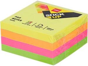 Αυτοκόλλητα χαρτάκια σημειώσεων Deli Neon 51x51mm 400 φύλλων  (Διάφορα χρώματα)