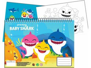 Μπλοκ Ζωγραφικής GIM Baby Shark 23x33cm 40 φύλλων με αυτοκόλλητα  (334-64416)