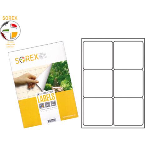 Ετικέτες αυτοκόλλητες SOREX 2x3 99.1x93.1  (Λευκό)