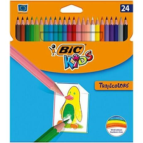 Ξυλομπογιές BIC Kids Tropicolors (24 τεμάχια)