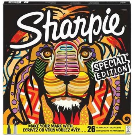 Σετ μαρκαδόροι ανεξίτηλοι Sharpie Fine Lion 0.9mm Special Edition 26 τεμαχίων