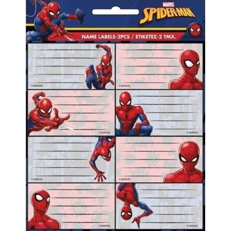 Σχολικές ετικέτες GIM Spiderman (συσκευασία 16 ετικετών) (777-51746)