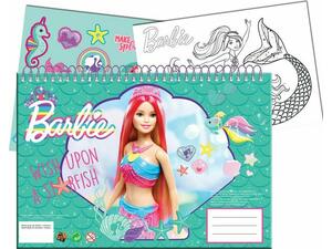 Μπλοκ Ζωγραφικής GIM Barbie 23x33cm 40 φύλλων με αυτοκόλλητα (349-65416)