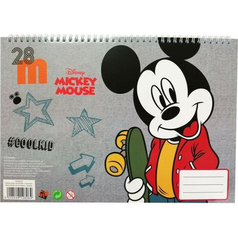 Μπλοκ Ζωγραφικής GIM Mickey 23x33cm 40 φύλλων με αυτοκόλλητα (340-82416)