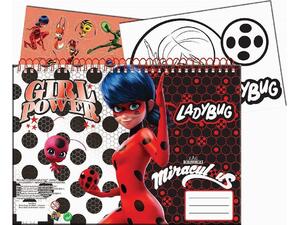 Μπλοκ Ζωγραφικής GIM Miraculous Ladybug 23x33cm 40 φύλλων με αυτοκόλλητα (346-04416)