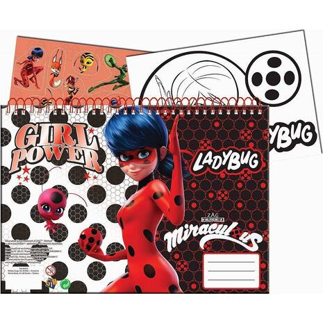 Μπλοκ Ζωγραφικής GIM Miraculous Ladybug 23x33cm 40 φύλλων με αυτοκόλλητα (346-04416)