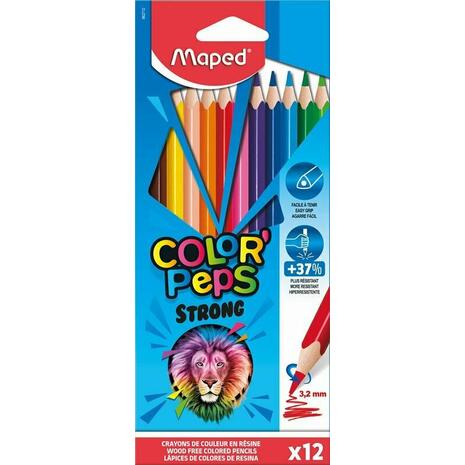 Ξυλομπογιές Maped Color'Peps Strong πακέτο 12 τεμαχίων (862712)