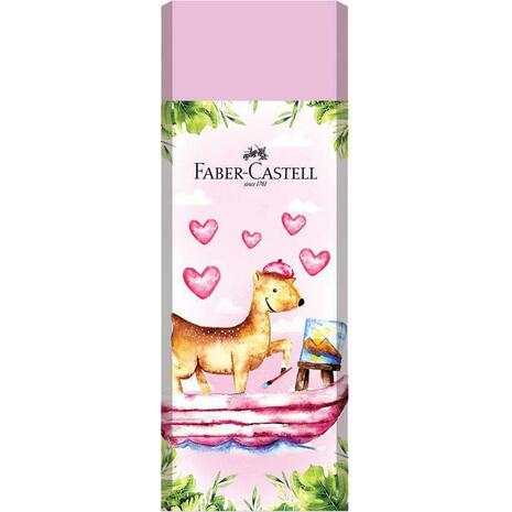 Γόμα Faber Castell Happy Jungle σε διάφορα παστελ χρώματα (1 τεμάχιο)