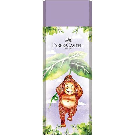 Γόμα Faber Castell Happy Jungle σε διάφορα παστελ χρώματα (1 τεμάχιο)