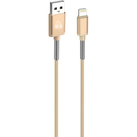 Καλώδιο USB σε Lightning flex alu PTR-0019, copper, 1m, χρυσό
