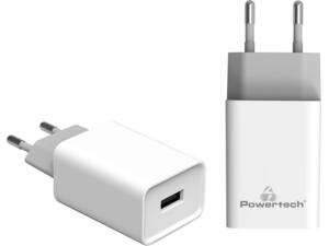 Φορτιστής τοίχου Powertech USB Wall Adapter Λευκό (PT-761)