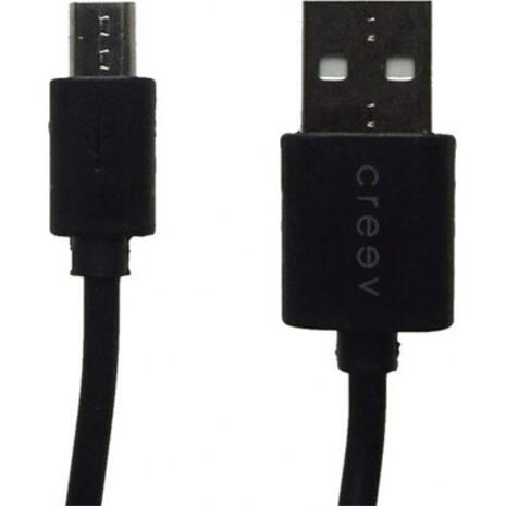 Καλώδιο CREEV CABLE MU-100 BLACK micro USB-USB 0.9M OD:3.5mm