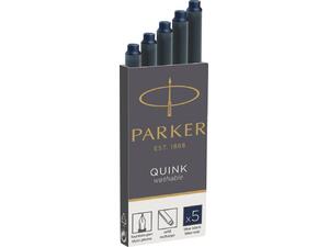 Ανταλλακτικό μελάνι για πένα Parker Quink Washable blue-black (συσκευασία των 5 τεμαχίων) (Μαύρο)