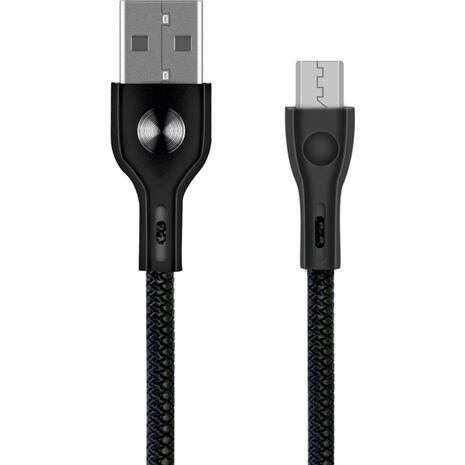 Καλώδιο USB σε micro USB Powertech 1m μαύρο