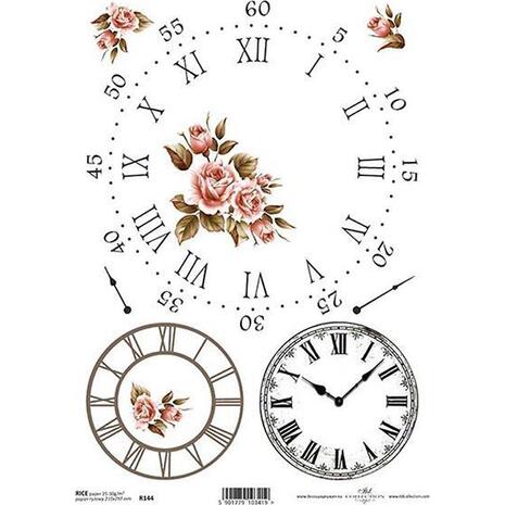 Ριζόχαρτο για Decoupage  "clocks 1" 21x29εκ