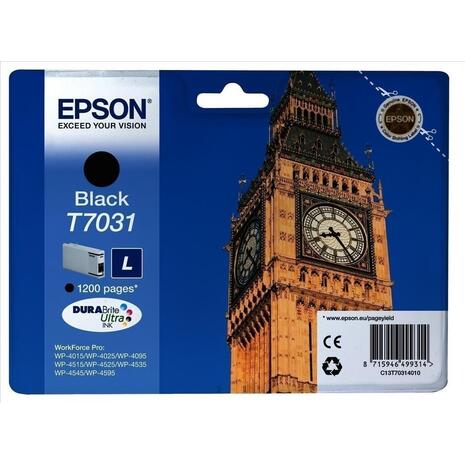 Μελάνι εκτυπωτή Epson T703140 Black with pigment ink -Size L - 1.2k Pgs