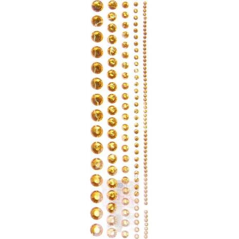 Στρας αυτοκόλλητα σε χρώμα χρυσό (130 τεμάχια)