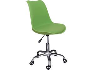 MARTIN Καρέκλα Γραφείου Χρώμιο PP Πράσινο, Μονταρισμένη Ταπετσαρία Pu Πράσινο Συσκ.1 (ΕΟ201,6W)