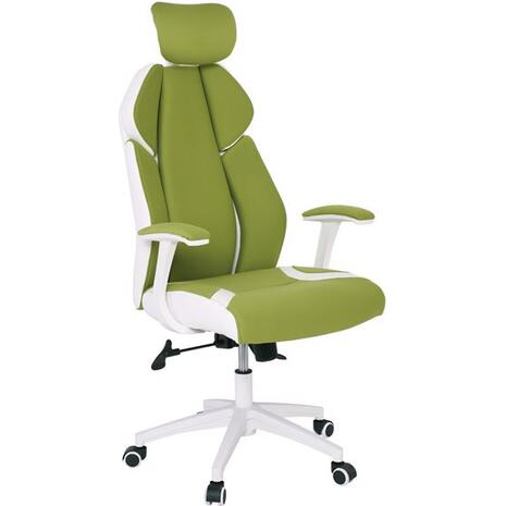 Πολυθρόνα γραφείου διευθυντή BF8300 Microfiber Πράσινο/PU Άσπρο