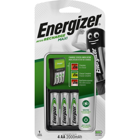 Φορτιστής Μπαταριών Energizer  Recharge Base για AAμε 4 ΑΑ Μπαταρίες 2300mAh και LED Ένδειξη Φόρτισης