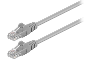 Καλώδιο δικτύου CAT 5e, U/UTP patchcable, 1m, σε γκρι χρώμα.