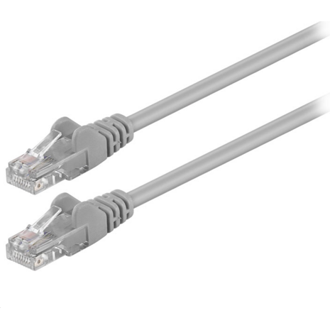 Καλώδιο δικτύου CAT 5e, U/UTP patchcable, 1m, σε γκρι χρώμα.