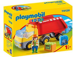 Playmobil  1-2-3 Ανατρεπόμενο Φορτηγό Με Εργάτη 70126