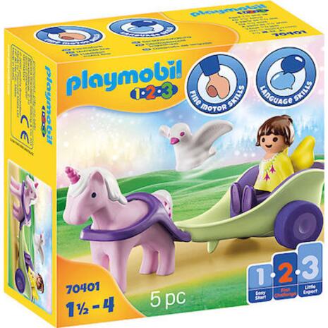 Playmobil 1-2-3 Νεραϊδοάμαξα με μονόκερο 70401