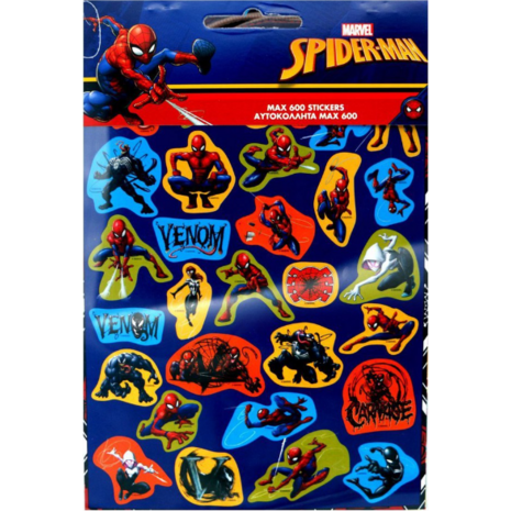 Αυτοκόλλητα GIM Max Stickers Spiderman (600 αυτοκόλλητα) (777-51779)