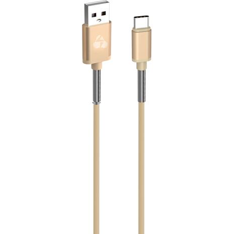 Καλώδιο USB POWERTECH Sync & Charge USB Type c1 Gold (PTR-0022)
