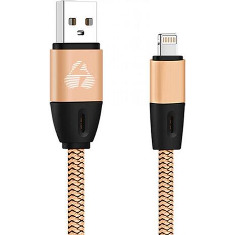 Καλώδιο USB POWERTECH σε Lightning eco flat PTR-0035 copper 1m, Χρυσό