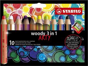 Μολύβια Arty Woody  Stabilo (10τεμ) + ξύστρα 880/10-1-20