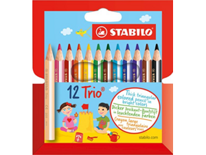 Ξυλομπογιές Stabilo mini trio (12τεμ)