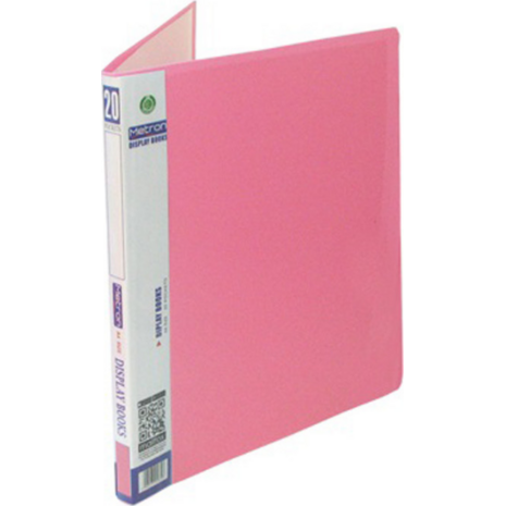 Ντοσιέ σουπλ Metron Pastel A4 20 θέσεων παστελ ροζ