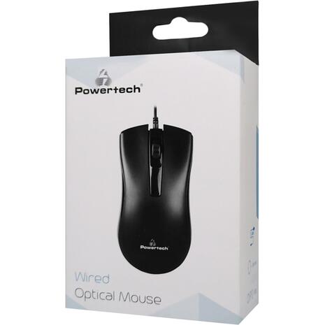 Ενσύρματο ποντίκι POWERTECH PT-808, 1000DPI, USB, μαύρο