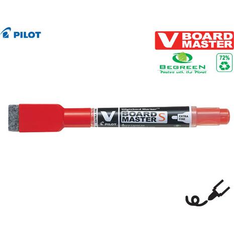 Μαρκαδόρος πίνακα Pilot V Board με σπόγγο κόκκινο EXTRA FINE WBME-VS-EF-R