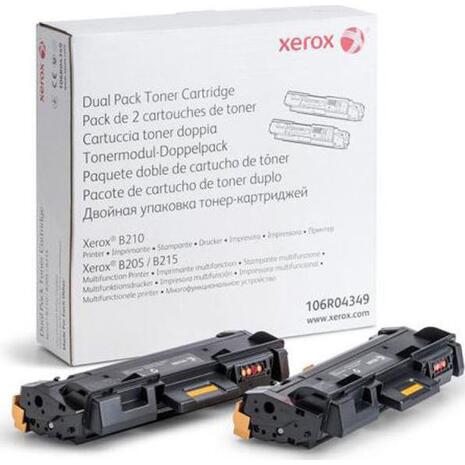 Toner εκτυπωτή Xerox dual pack black 106R04349 (συσκευασία 2 τεμαχίων) (Black)