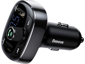 BASEUS FM transmitter με LCD οθόνη CCALL-TM01, 3.4A, SD, Bluetooth