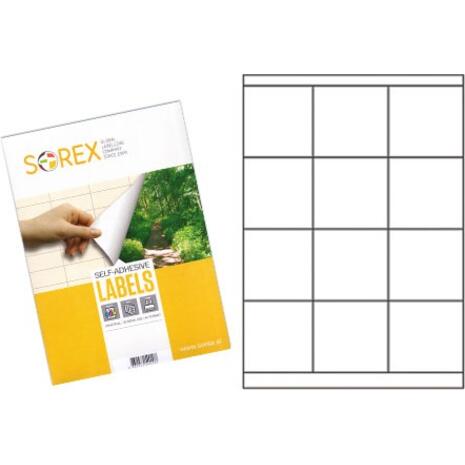 Ετικέτες αυτοκόλλητες SOREX 70x67.7mm (Λευκό)