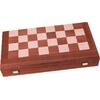 Χειροποίητο Τάβλι - Σκάκι Μαρκετερί Μαόνι Με Μαύρες Γλώσσες 30x15cm